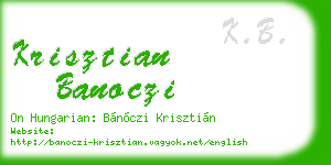 krisztian banoczi business card